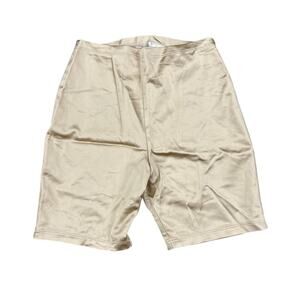 Are You Am I - Shiny Metallic Bike Shorts in Gold